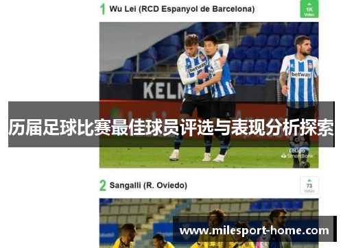 历届足球比赛最佳球员评选与表现分析探索